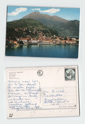 Vintage postcard lake como - vintage,