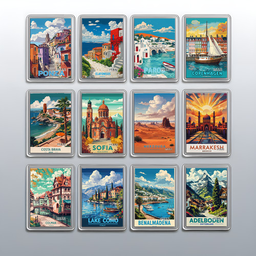 Acrylic travel city - travel, holiday