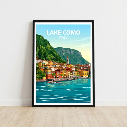 Lake como italy - como, poster