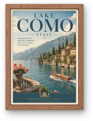 Lake como vintage travel - como,