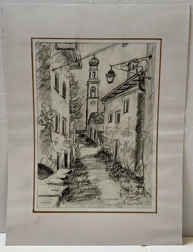 Vintage pencil drawing - pencil,