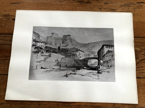 1870 antique print - -, nesso