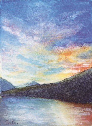 Sunset over lake como - sunset,