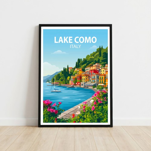 Lake como italy - italy, poster