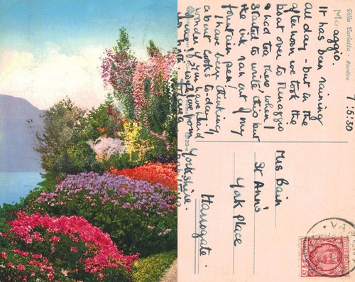 Vintage postcard villa - postcard,