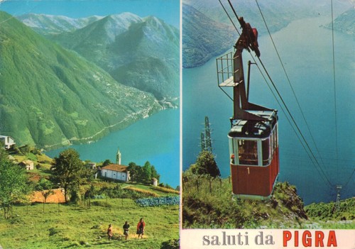 Postcard pigra lake como - postcard, pigra,