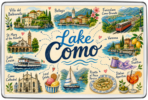 Lake como italy fridge magnet - como,