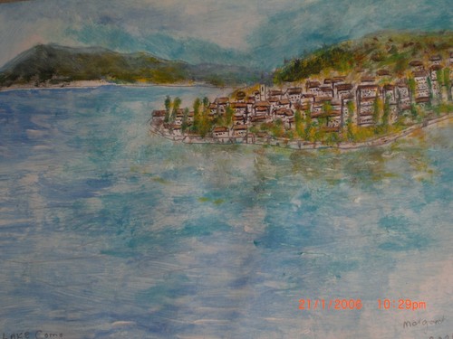 Painting lake como - my,
