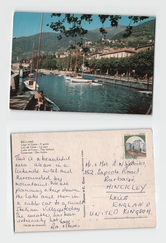 Postcard bellano lake como - postcard,