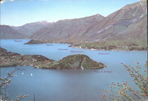 Vintage lake como - lake,
